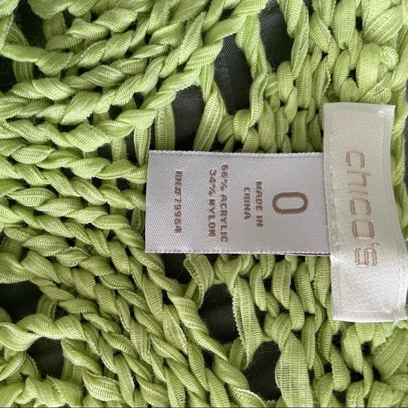 Chicos green grandmacore coastal farmhouse chic long sleeve knit sweater - Picture 5 of 6